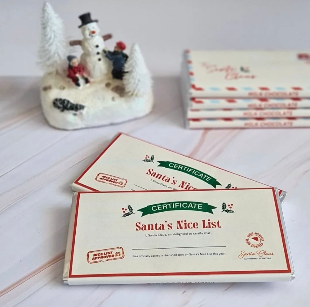 Santa’s Nice List Letter 100g Milk Chocolate Bar