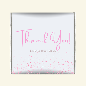 100x 6g Petite Thank you Chocolates -Sparkle design