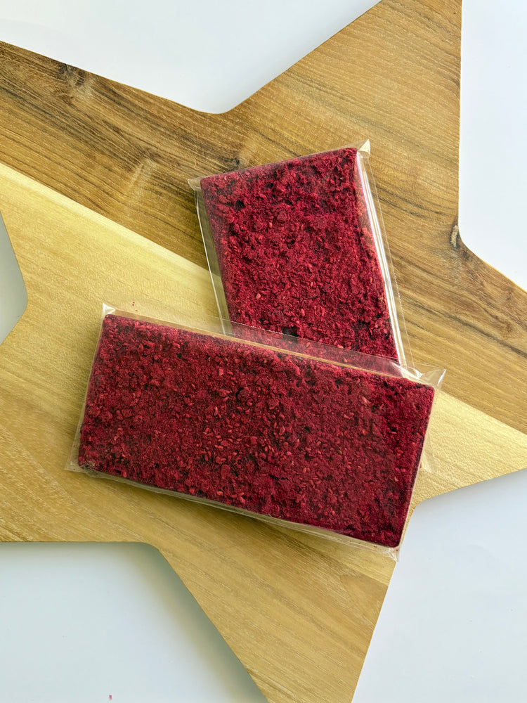 Gourmet Dark Freeze Dried Raspberry Bar 100g