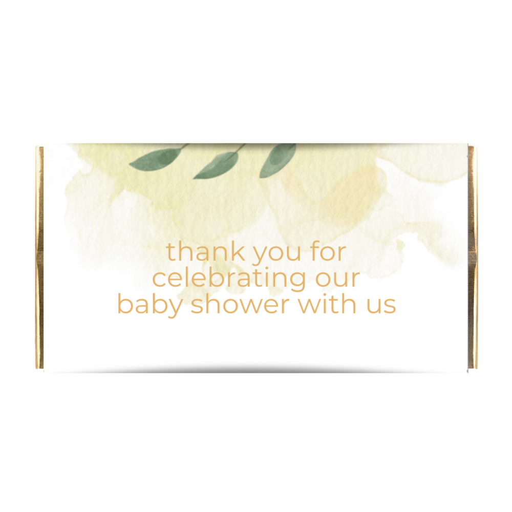 Yellow Baby Shower 35g Chocolate Gift Bar